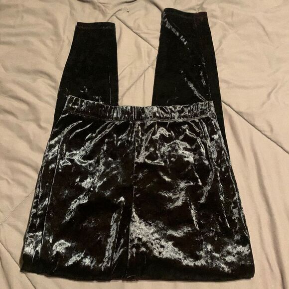 Kendall & Kylie blue velvet leggings - Picture 1 of 5